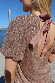 Paige Ss Blouse | Brown Sequins | Bluse fra Liberté