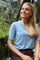 Ulla Ss Vneck Tshirt | Dusty Light Blue | T-Shirt fra Liberté