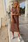 Alma Tshirt Dress | Brown Stripe | Kjole fra Liberté