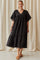 Pure Long Linen Dress | Black