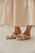 Elia Embroidered Sandals | Beige