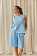 Rosalba Flared Top | Sky Blue – nedsat