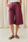 Zita Cotton Bermuda Shorts | Burgundy