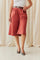 Zita Cotton Bermuda Shorts | Burnt Orange