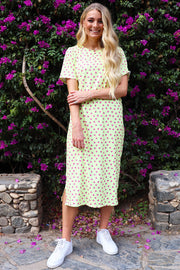 Alma Tshirt Dress | Yellow Watermelon | Kjole fra Liberté