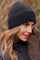 Smiley Face Beanie | Sort | Hue fra Lazy Bear