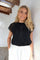 Milla Lace Tshirt | Black | T-Shirt fra Liberté