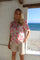 Flora Ss Blouse | Pink Watercolor Flower | Bluse fra Liberté
