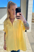 Bleu Belle shirt | Yellow | Skjorte fra Atelier C – nedsat