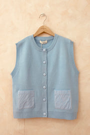 Pocket Vest | Blå | Vest fra Atelier C