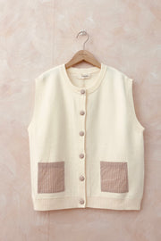 Pocket Vest | Offwhite | Vest fra Atelier C