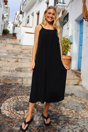 Pilu Strap Dress | Black | Kjole fra Liberté