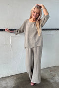 Pure Linen Top | Sand | Skjorte fra Atelier C