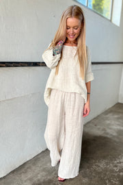 Pure Linen Top | Beige | Skjorte fra Atelier C