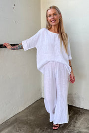 Pure Linen Pants | Hvid | Bukser fra Atelier C