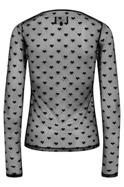 Isa Ls Lace Blouse | Black Heart | Bluse fra Liberté