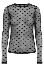 Isa Ls Lace Blouse | Black Heart | Bluse fra Liberté