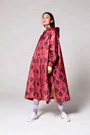 Ikat | Dark Pink | Regnponcho fra Rainkiss