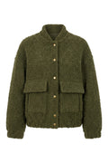 Remy Teddy Bomber Jacket | Khaki