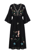 Molly Embroidery Seahorse Maxi Dress | Kjole fra Avery