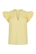 Hazel Ruffle Shirt | Yellow
