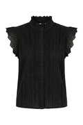 Hailey Pleated Top | Black