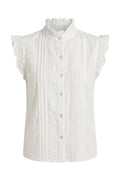 Hailey Pleated Top | White
