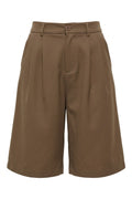 Pretty Tailored Bermuda Shorts | Brown – nedsat