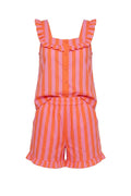 Siri Flouncy Striped Set | Orange