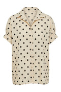 Bleu Belle Dot Shirt | Beige | Skjorte fra Atelier C – nedsat