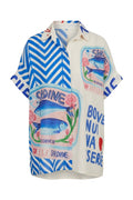Trois truites SS shirt | Blue | Skjorte fra Atelier C