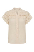 Gemma Dotted Blouse | Beige