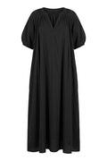 Edie Long Cotton Dress | Black | Avery – nedsat
