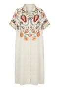 Mina Dress | White Multi Flower
