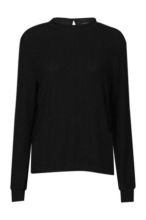 Katty Ls Blouse | Black W. Black