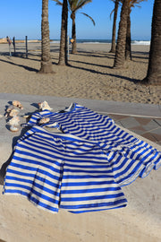 Alma Frill T Shirt (Kids) | Stripe Ivory Cobolt | T-Shirt fra Liberté Ami