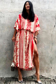Waikiki Blues Dress | Red & White | Kjole fra Statebird