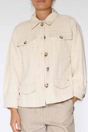 Amali Casual jacket 52303 | Creamy Beige | Jakke fra Gustav