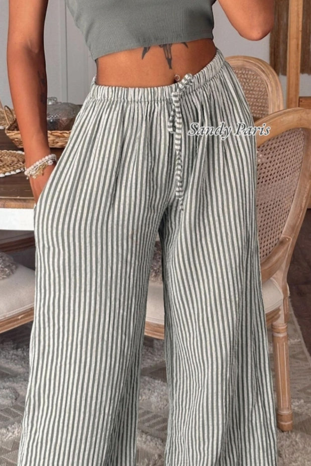 Sandy Stripe Pants | Kaki | Bukser fra Avery