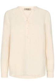Danna Linen Blouse | Pearled Ivory | Bluse fra Mos Mosh