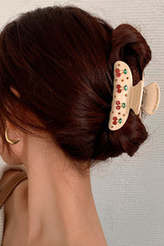 Sweet Cherry Sparle Hair Claw | Off white | Hårspænde fra By Timm