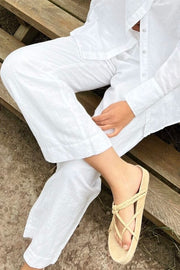 Sonar Linen Pants | White | Bukser fra Neo Noir