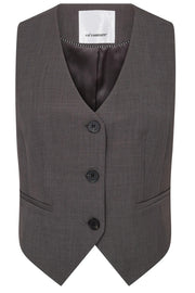 Liane Tailor Vest 30285 | Dark Grey | Vest fra Co'couture