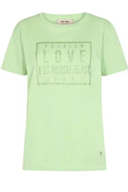 Ciara O-Ss Glam Tee | Arcadian Green | T-shirt fra Mos Mosh
