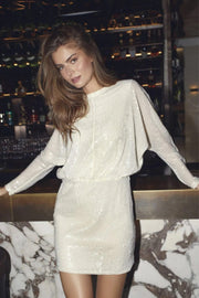 Serafin Sequin Dress 36541 | Champagne | Kjole fra Co'couture