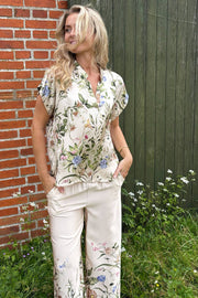 Zennia Pant | Champagne Flower | Bukser fra Black Colour