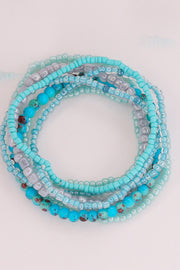 Bohemian Pearl Bracelets | Aqua | Armbånd fra Birdsong