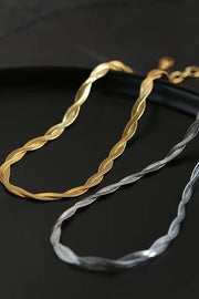 Twisted Double Snake Chain Necklace | Halskæde fra Birdsong