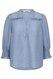 Charlie Frill SS Shirt 35770 | Pale Blue | Top fra Co'couture