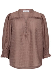 Charlie Frill SS Shirt 35770 | Old Rose | Top fra Co'couture